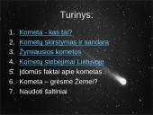 Kometos - jų skirstymas, sandara ir stebėjimas 2 puslapis