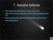 Kometos - jų skirstymas, sandara ir stebėjimas 17 puslapis