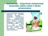 Kosmetologo darbo aplinkos sąlygos ir jų poveikis sveikatai 10 puslapis