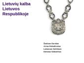 Lietuvių kalba Lietuvos Respublikoje (LR)