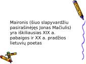 Jonas Mačiulis (Maironis) 2 puslapis