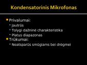 Mikrofonų tipai. Fizinės ir elektrinės savybės 7 puslapis