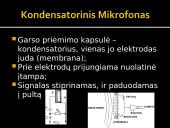 Mikrofonų tipai. Fizinės ir elektrinės savybės 8 puslapis