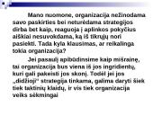 Organizacijos paskirtis ir strategija 14 puslapis
