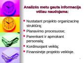 Projekto inicijavimas. Projekto idėjos analizė 14 puslapis