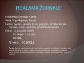 Reklamos išlaidų planas 2011 metams: Šiaulių filialas "Sarma" 7 puslapis
