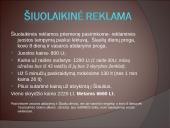Reklamos išlaidų planas 2011 metams: Šiaulių filialas "Sarma" 8 puslapis