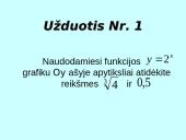 Rodiklinės funkcijos savybių taikymas uždavinių sprendime 3 puslapis