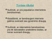 Statistinis tyrimas: Internetinis bendravimas, pažintys 2 puslapis