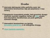 Statistinis tyrimas: Internetinis bendravimas, pažintys 20 puslapis