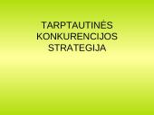 Tarptautinės konkurencijos strategija