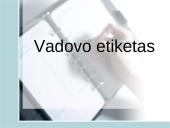 Vadovo etiketas