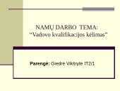 Vadovo kvalifikacijos kėlimas