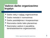 Valdymo organų (tarnautojų) darbo organizavimas 7 puslapis