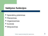 Valdymo organų (tarnautojų) darbo organizavimas 8 puslapis