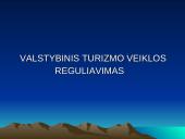 Valstybinis turizmo veiklos reguliavimas