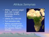 Afrika, Afrikos reljefas, miestai, gamta bei ištekliai 2 puslapis