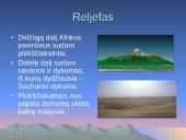 Afrika, Afrikos reljefas, miestai, gamta bei ištekliai 4 puslapis