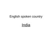 English spoken country. India 1 puslapis