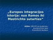 Europos integracijos istorija: nuo Romos iki Mastrichto sutarties