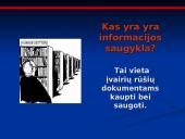 Informacijos šaltiniai ir saugyklos 8 puslapis