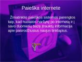 Internetas. Naršyklės. Paieška internete 11 puslapis