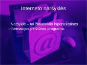 Internetas. Naršyklės. Paieška internete 7 puslapis