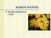 Kalendorinės šventės, jų reikšmė moksleivių etnokultūriniam ugdymui 20 puslapis