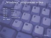 Klavišų kombinacijos Windows 95/98, Microsoft Word, Excel programose 6 puslapis