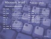 Klavišų kombinacijos Windows 95/98, Microsoft Word, Excel programose 7 puslapis