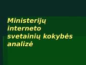 Ministerijų interneto svetainių kokybės analizė