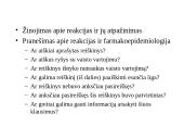 Nepageidaujamos vaistų reakcijos.  Farmakologiniai jų pagrindai 18 puslapis