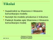 Shannono ir Weaverio komunikacijos modelio privalumai ir trūkumai 2 puslapis