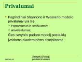 Shannono ir Weaverio komunikacijos modelio privalumai ir trūkumai 8 puslapis
