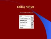 Microsoft Word stiliai 3 puslapis