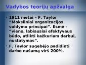 Švietimo sistemos vadybos santykis su bendrąja vadyba. Vadybos teorijų apžvalga 19 puslapis