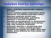 Švietimo sistemos vadybos santykis su bendrąja vadyba. Vadybos teorijų apžvalga 20 puslapis