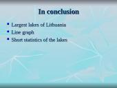 The largest lakes in Lithuania 16 puslapis