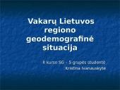 Vakarų Lietuvos geodemografinė situacija