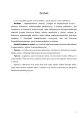 Apskaitos ir audito ryšys. Bendrieji apskaitos principai 3 puslapis