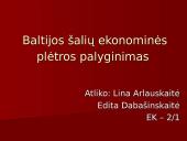 Baltijos šalių ekonominės plėtros palyginimas