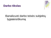 Darbo teisės subjektų lygybė nepaisant jų rasės, tautybės, pilietybės 2 puslapis