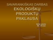 Ekologiškų produktų paklausa