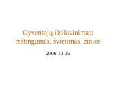 Gyventojų išsilavinimas: raštingumas, švietimas, žinios