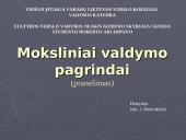 Moksliniai valdymo pagrindai