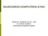 Darbo kompiuteriu ir interneto etika