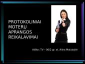 Moterų aprangos reikalavimai