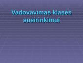 Vadovavimas klasės susirinkimui