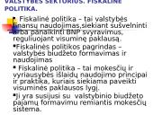 Valstybės sektorius. Fiskalinė politika