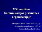 XXI amžiaus komunikacijos priemonės organizacijoje